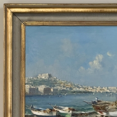 Antique Framed Oil Painting on Canvas by Massimo Salvati