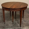 Antique French Empire Style Walnut Dining Table with Leaf