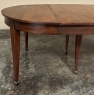 Antique French Empire Style Walnut Dining Table with Leaf