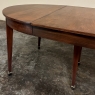 Antique French Empire Style Walnut Dining Table with Leaf