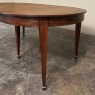 Antique French Empire Style Walnut Dining Table with Leaf