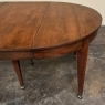 Antique French Empire Style Walnut Dining Table with Leaf