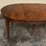 Antique French Empire Style Walnut Dining Table with Leaf