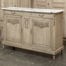 Antique French Louis XVI Stripped Marble Top Buffet