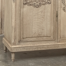 Antique French Louis XVI Stripped Marble Top Buffet