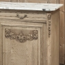 Antique French Louis XVI Stripped Marble Top Buffet