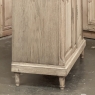 Antique French Louis XVI Stripped Marble Top Buffet