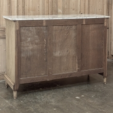 Antique French Louis XVI Stripped Marble Top Buffet