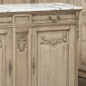 Antique French Louis XVI Stripped Marble Top Buffet