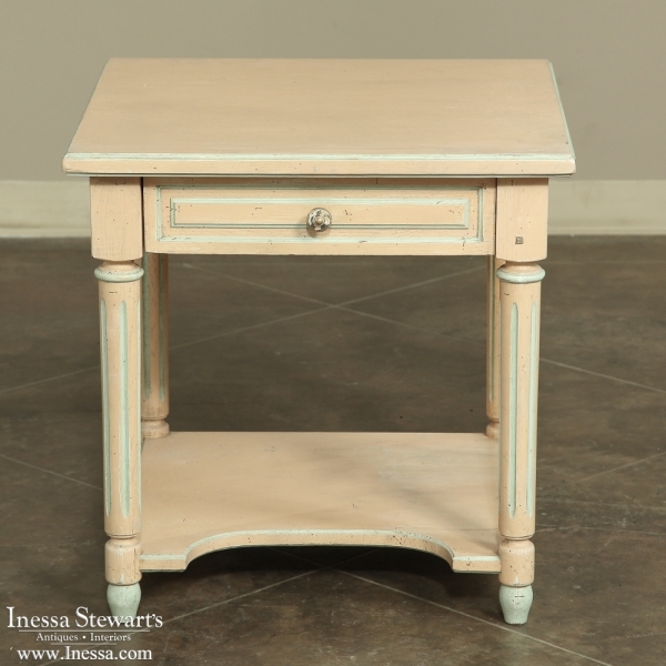 French Louis XVI Painted End Table