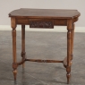 Antique Italian Neoclassical Hand Carved Walnut End Table