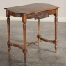 Antique Italian Neoclassical Hand Carved Walnut End Table