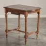 Antique Italian Neoclassical Hand Carved Walnut End Table