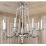 Mason Wood Painted Chandelier with Crystals by Curry & Company